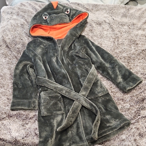 Wonder Nation Gray and Orange Hooded Robe - Picture 1 of 3